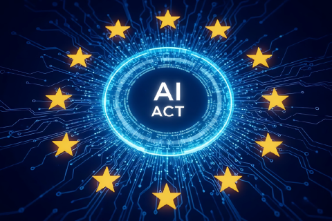 Ilustración de la Comisión Europea que acompaña el anuncio del Ómnibus de IA